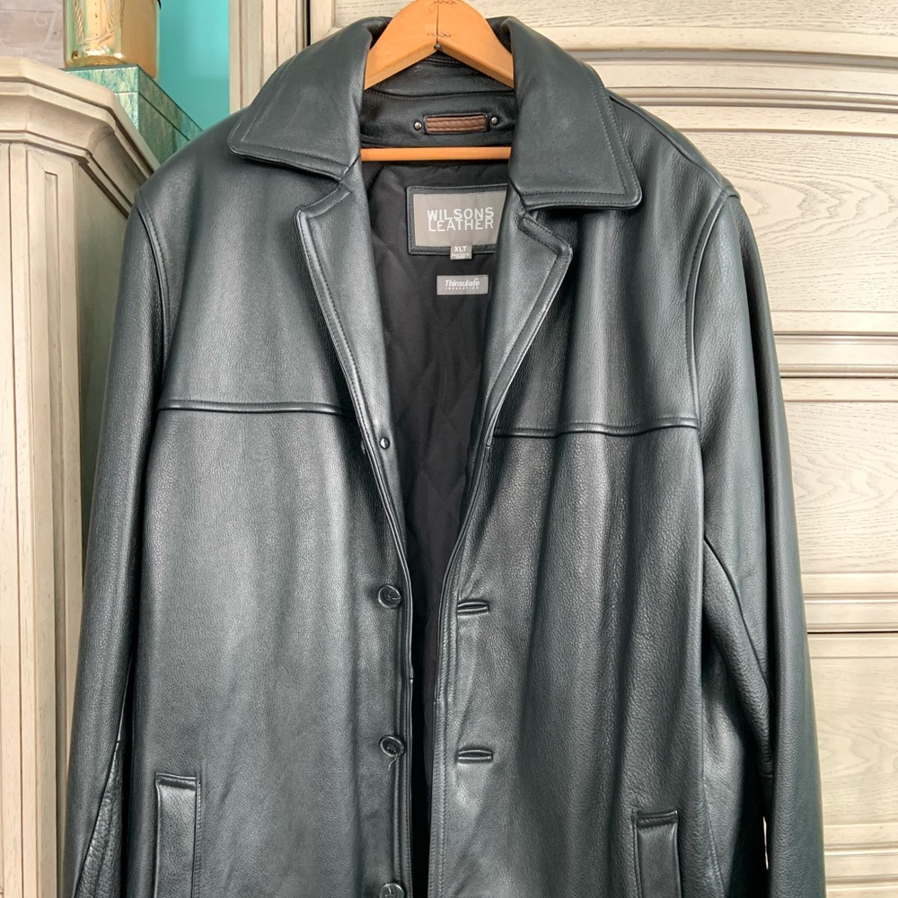 Men’s Wilson’s Black Leather Coat